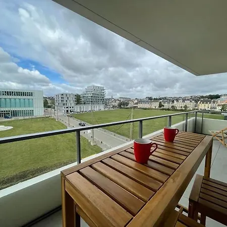 Presqu'Ile, Appartement Neuf Avec Balcon, Salle De Gym Et Parking Caen Exterior foto